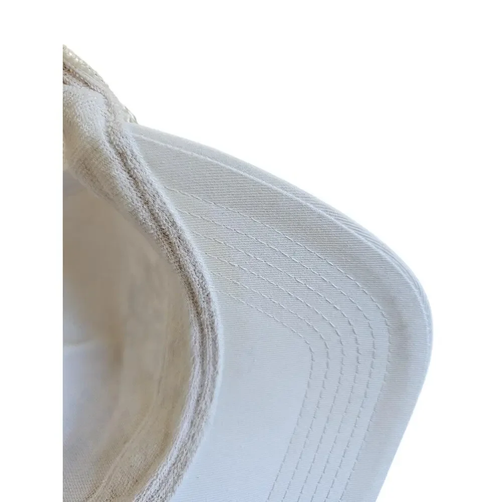 Racoon Hat, Rio Grande Nature Center Cap, Golf Rope, White Snapback 1980s